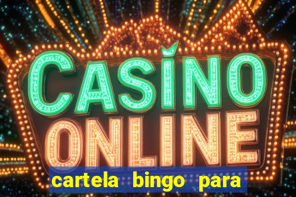 cartela bingo para cha de cozinha imprimir gratis